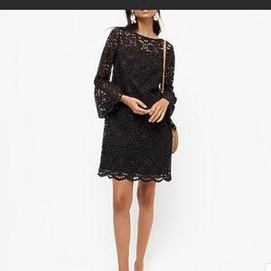 J Crew Black Eyelet Dress